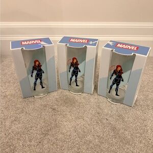Marvel Black Widow Glass Set of 3 brand new in box